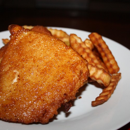 fish'n'chips, paneret færøsk kuller, linefanget