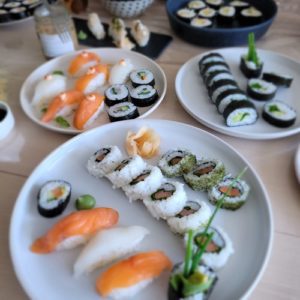 sushi med fisk og skaldyr fra Færøerne
