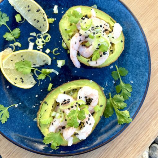 'Rejecoctail med avocado og færøske rejer fra Nordfra