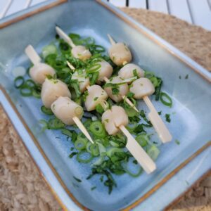 færøske kammuslinger på spyd - thai style