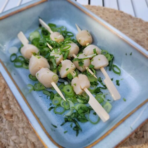 færøske kammuslinger på spyd - thai style