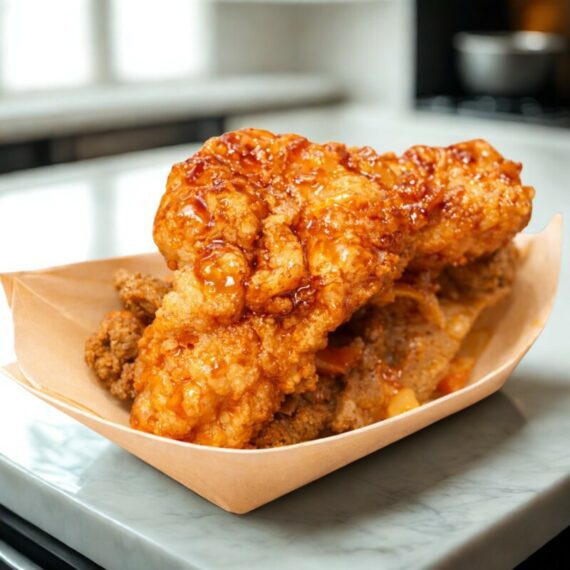 Stegte, færøske lippur med chilimarinade, torsketunge af torsk