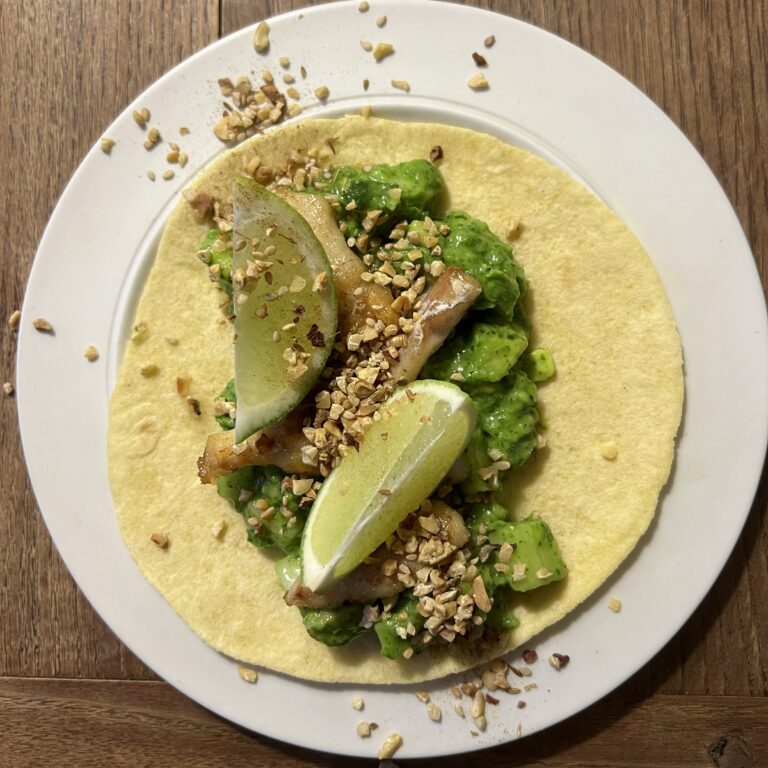 Tacos med færøske torsketunger